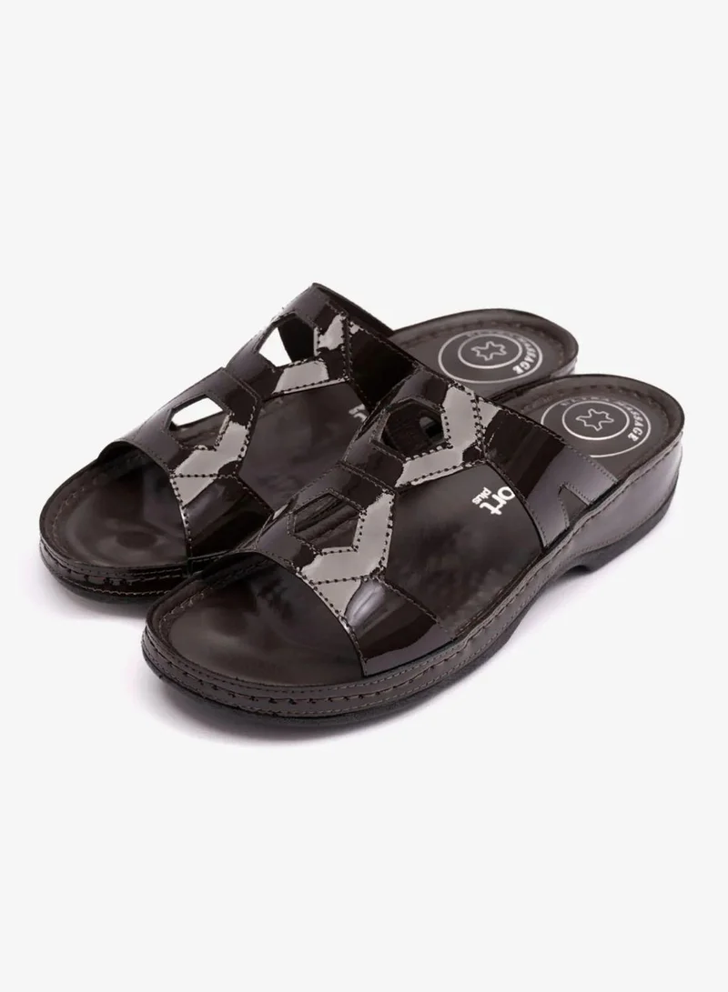 كومفورت بلس صندل نسائي مريح بلس ألترا بنقاط تدليك بني